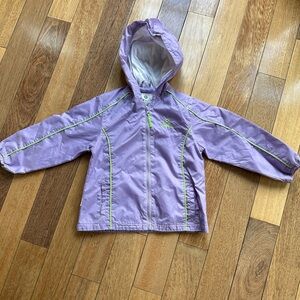 Oshkosh B’gosh light purple spring jacket with hood and pockets.
